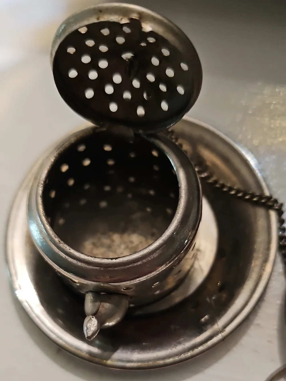 2 - Vintage Tea Infusers With Under Plate Saucers
